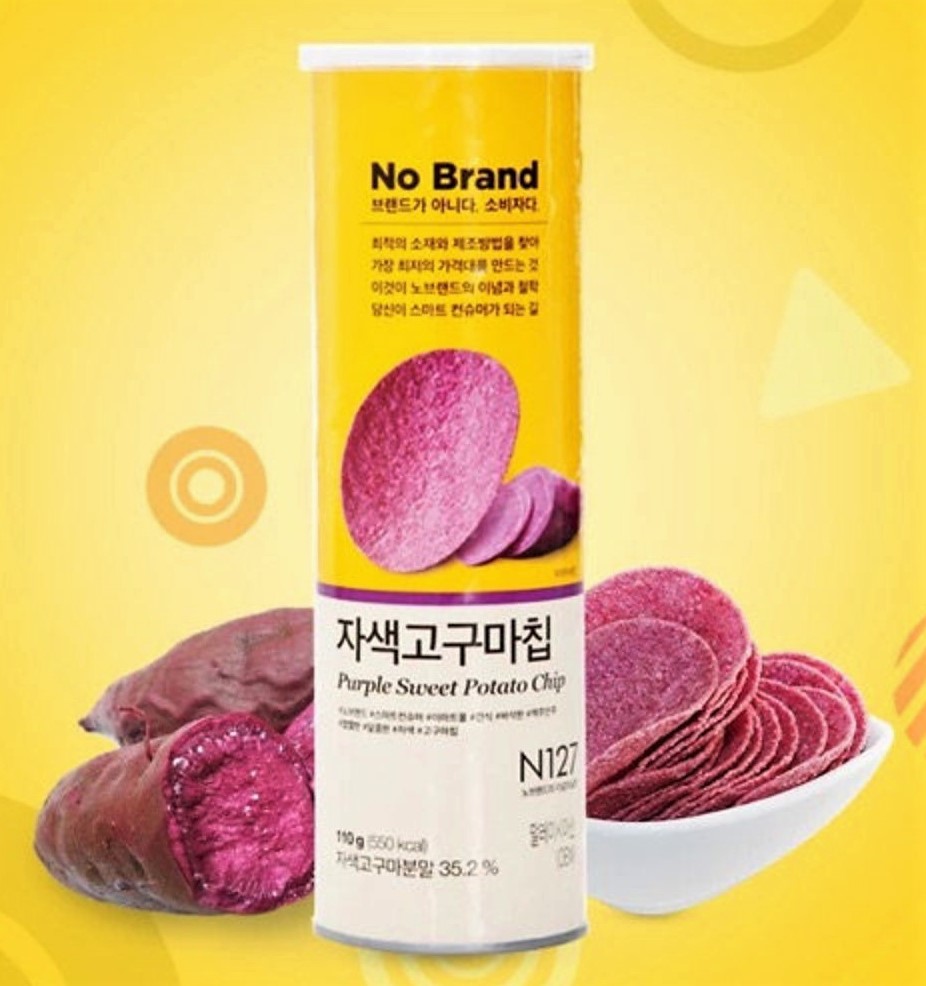 NO BRAND【金牌紫薯薯片】韩国进口 110g